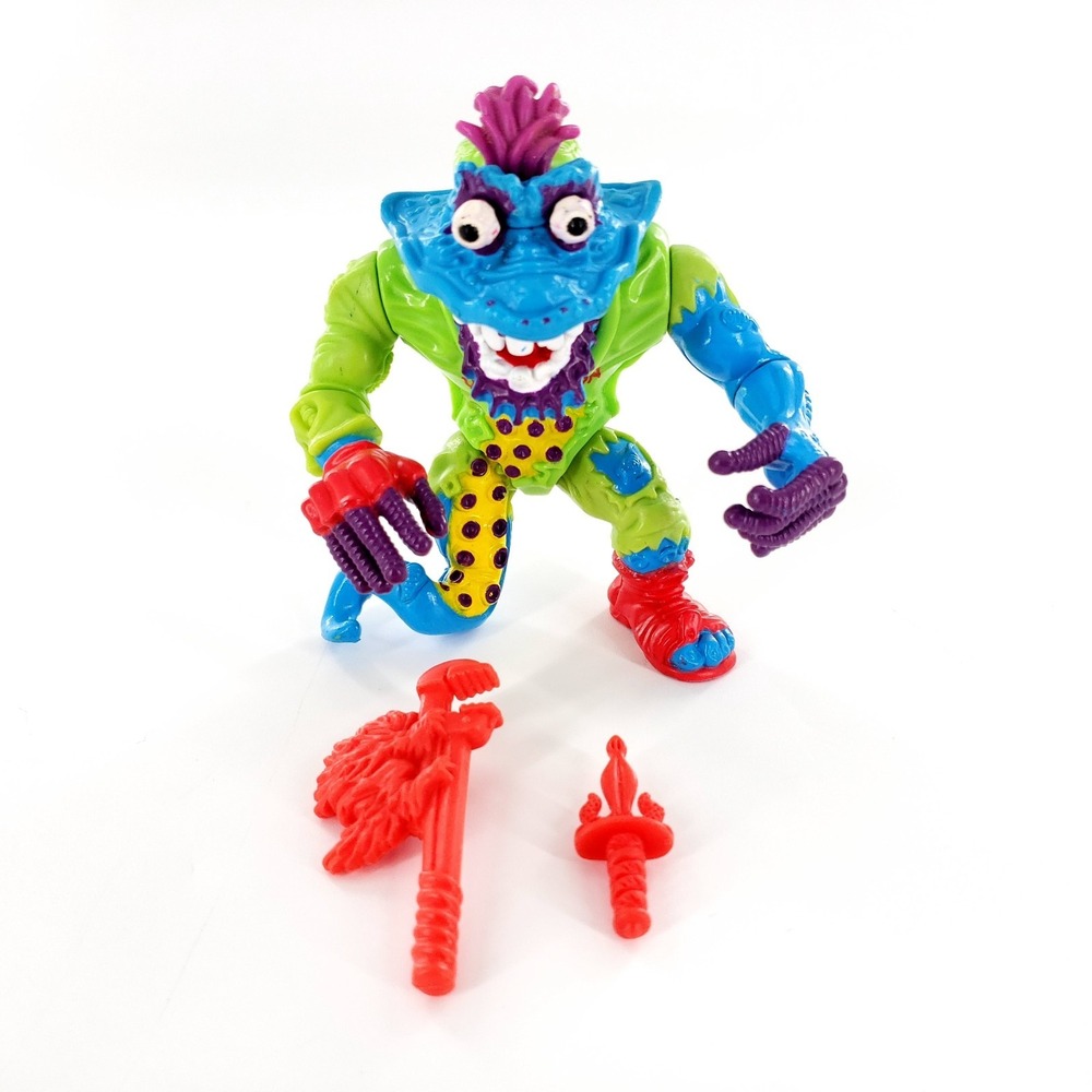 Vtg 1991 Ninja Turtles TMNT Wyrm Action Figure w/ Porcupounder & Worm Knife
